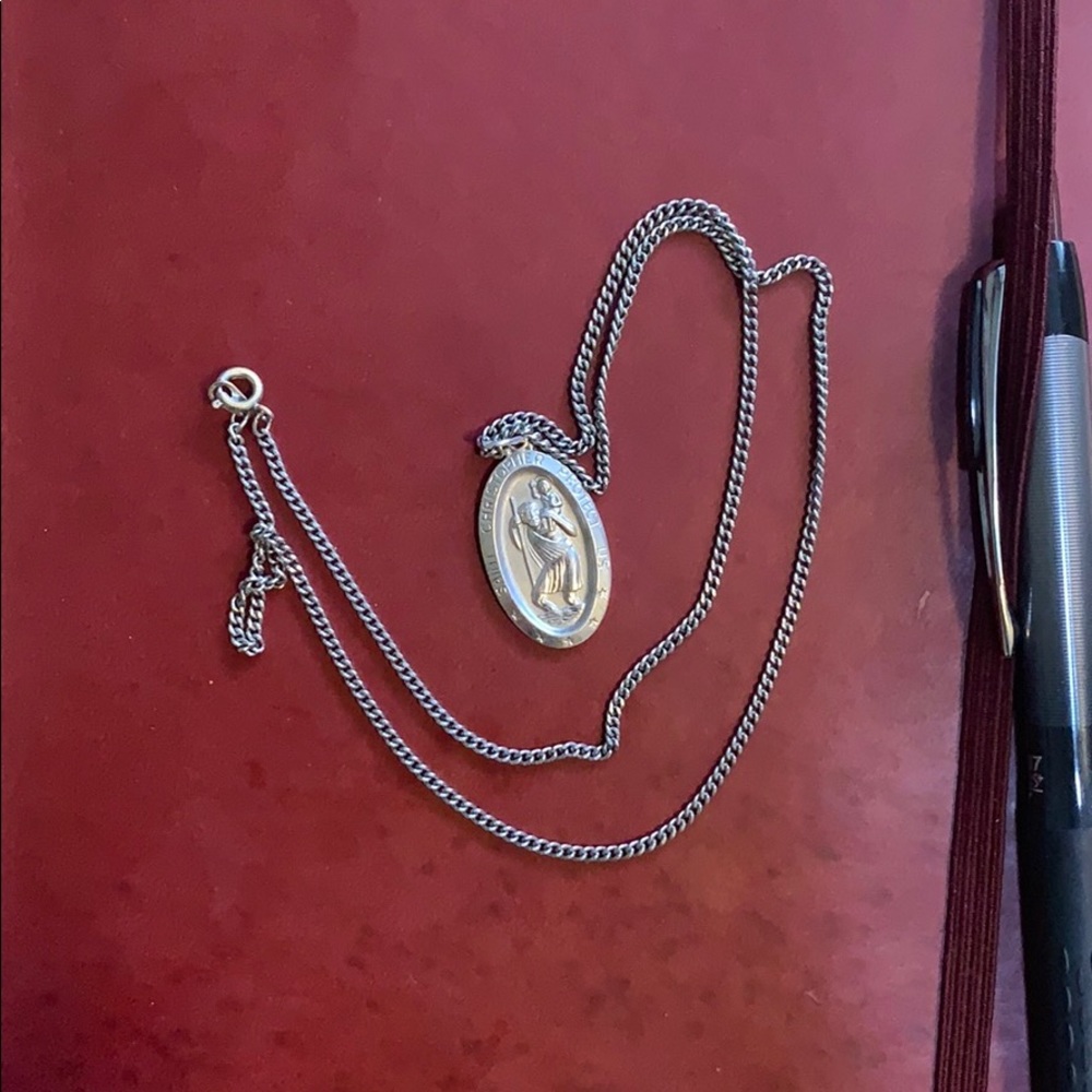 Sterling Silver St. Christopher Necklace